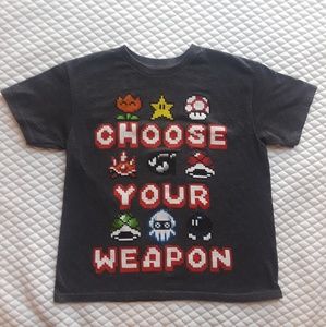 Nintendo, Mario Maker: Boys S Dark Grey T Shirt